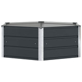 Fioriera Antracite 129 x 129 x 45 cm Acciaio