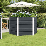 Fioriera Antracite 129 x 129 x 75 cm Acciaio