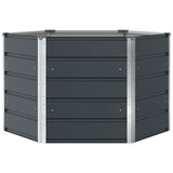 Fioriera Antracite 129 x 129 x 75 cm Acciaio