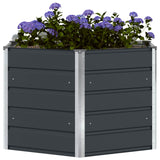Fioriera Antracite 129 x 129 x 75 cm Acciaio