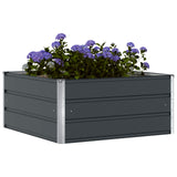Fioriera Antracite 100 x 100 x 45 cm Acciaio