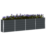 Fioriera Antracite 320 x 40 x 75 cm Acciaio