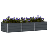 Fioriera Antracite 240 x 80 x 45 cm Acciaio