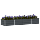 Fioriera Antracite 320 x 80 x 45 cm Acciaio