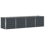 Fioriera Antracite 320 x 80 x 75 cm Acciaio