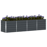 Fioriera Antracite 320 x 80 x 75 cm Acciaio