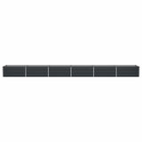 Fioriera Antracite 600 x 80 x 45 cm Acciaio