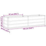 Fioriera Antracite 480 x 50 x 45 cm Acciaio zincato