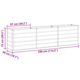 Fioriera Antracite 290 x 50 x 75 cm Acciaio zincato