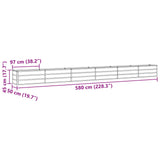 Fioriera Antracite 580 x 50 x 45 cm Acciaio zincato