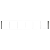 Fioriera Antracite 580 x 100 x 45 cm Acciaio zincato