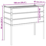 Fioriera Verde Pastello 100 x 45 x 90 cm Acciaio zincato