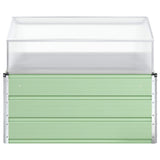 Fioriera Verde Pastello 100 x 100 x 77 cm Acciaio zincato