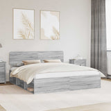 Struttura del letto Grigio Sonoma 180 x 200 cm Pino massello