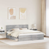 Struttura del letto Grigio Sonoma 180 x 200 cm Pino massello