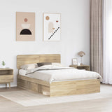 Struttura del letto Rovere Sonoma 150 x 200 cm Pino massello