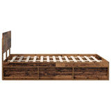 Struttura del letto Legno vecchio 140 x 190 cm Pino massello