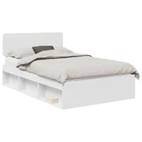 Struttura del letto Bianco 135 x 190 cm Pino massello