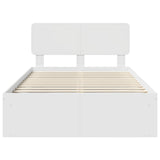 Struttura del letto Bianco 135 x 190 cm Pino massello