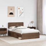 Struttura del letto Rovere Marrone 120 x 190 cm Pino massello
