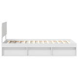 Struttura del letto Bianco 90 x 200 cm Pino massello