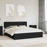 Struttura del letto Nero 200 x 200 cm Legno ingegnerizzato