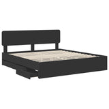 Struttura del letto Nero 200 x 200 cm Legno ingegnerizzato