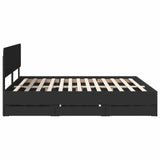 Struttura del letto Nero 200 x 200 cm Legno ingegnerizzato