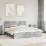 Struttura del letto con cassetto Grigio Cemento 200 x 200 cm