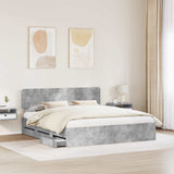 Struttura del letto con cassetto Grigio Cemento 200 x 200 cm