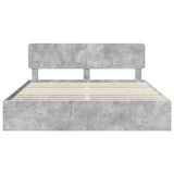 Struttura del letto con cassetto Grigio Cemento 200 x 200 cm