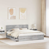 Struttura del letto con cassetto Sonoma grigia 180 x 200 cm