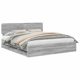 Struttura del letto con cassetto Sonoma grigia 180 x 200 cm