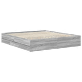 Struttura del letto con cassetto Sonoma grigia 180 x 200 cm
