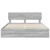 Struttura del letto con cassetto Sonoma grigia 180 x 200 cm