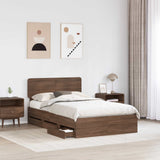 Struttura del letto con cassetto Quercia marrone 135 x 190 cm