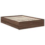 Struttura del letto con cassetto Quercia marrone 135 x 190 cm