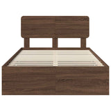 Struttura del letto con cassetto Quercia marrone 135 x 190 cm