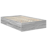 Struttura del letto con cassetto Sonoma grigia 120 x 200 cm