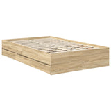 Struttura del letto con cassetto Rovere Sonoma 120 x 190 cm