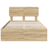 Struttura del letto con cassetto Rovere Sonoma 120 x 190 cm