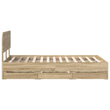 Struttura del letto con cassetto Rovere Sonoma 120 x 190 cm