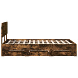 Struttura del letto Quercia Affumicata 120 x 190 cm