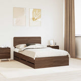 Struttura del letto con cassetto Quercia marrone 120 x 190 cm