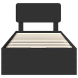 Struttura del letto Nero 100 x 200 cm Legno ingegnerizzato