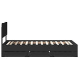 Struttura del letto Nero 100 x 200 cm Legno ingegnerizzato