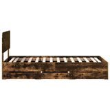 Struttura del letto Quercia Affumicata 100 x 200 cm