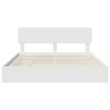 Letto con Contenitore Bianco 200 x 200 cm Legno truciolato
