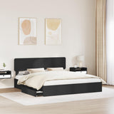 Letto con Contenitore Nero 200 x 200 cm Legno truciolato