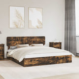 Letto con Contenitore con testiera Rovere fumé 180 x 200 cm